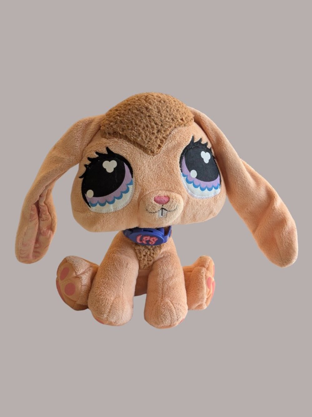 Littlest Pet Shop VIP Bunny Plush (2007 Hasbro) Peach Lop Ear Rabbit Vintage